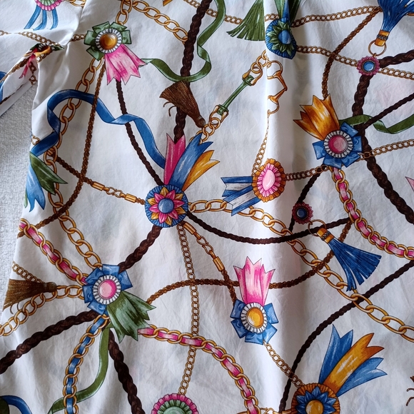 TALBOTS Classic Cotton Shirt - Links & Ribbons, size L - Picture 13 of 15